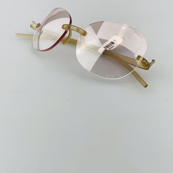 Vintage BASIC: Sunglasses mod. 0108 Rimless Brown Pink Clear Swiss Made NOS main image 8